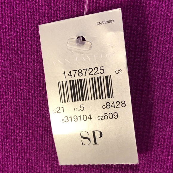 Ann Taylor asymmetrical purple sweater - Picture 4 of 6
